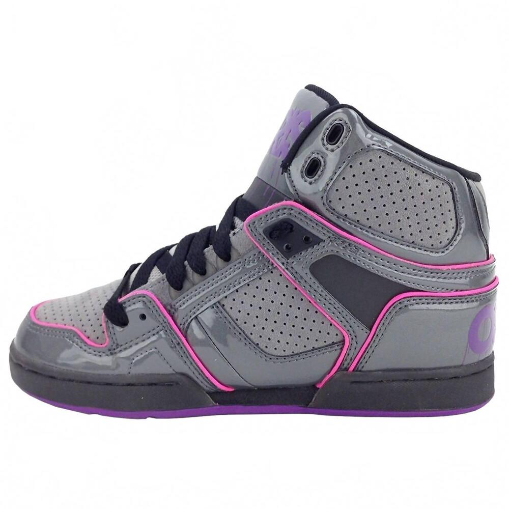 NEW OSIRIS girls nyc 83 slim ult sneaker in charcoal/grey/purple